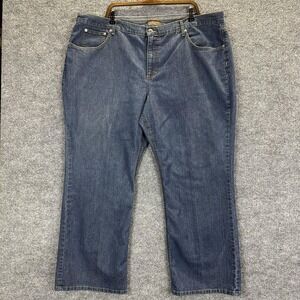 Duck Head Jeans Womens 24W Plus Size Blue High Rise Straight Leg Stretch Denim